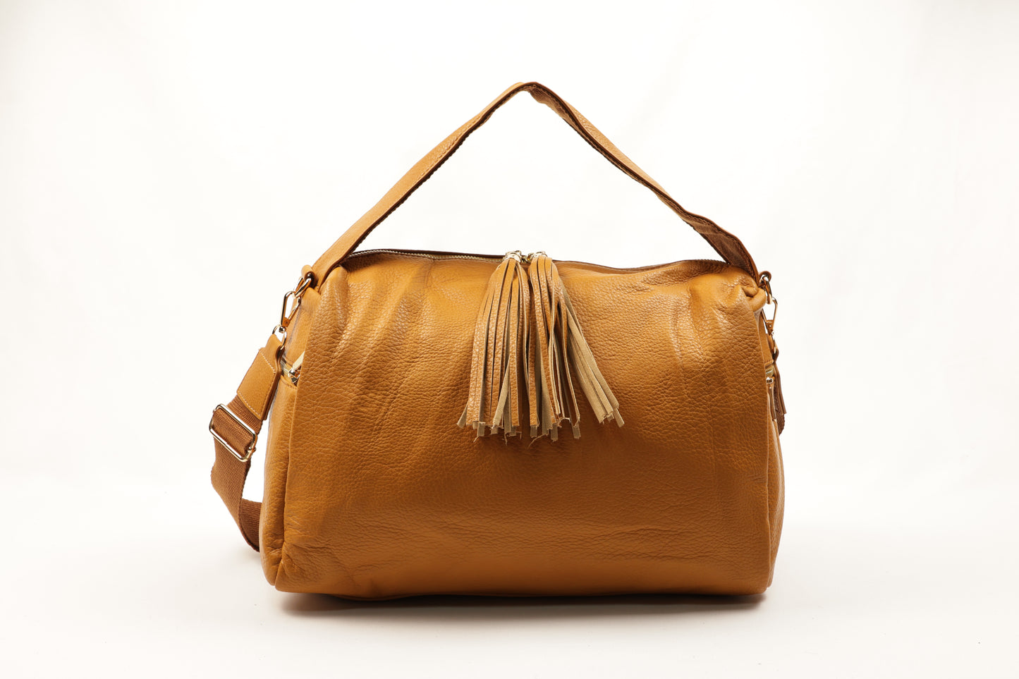 PLLCD Women’s PU Leather Shoulder Bag – Large White Tassel Handbag, Crossbody & Tote Bag for Work, Travel, and Daily Use