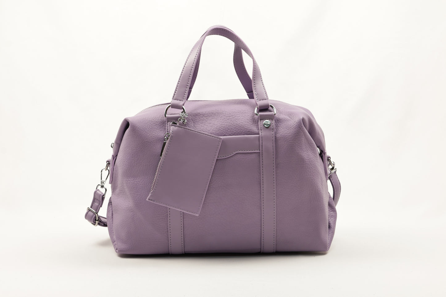 Chic Cream PU Leather Duffle Bag by PLLCD - Large Capacity Travel & Daily Handbag with Adjustable Long Strap