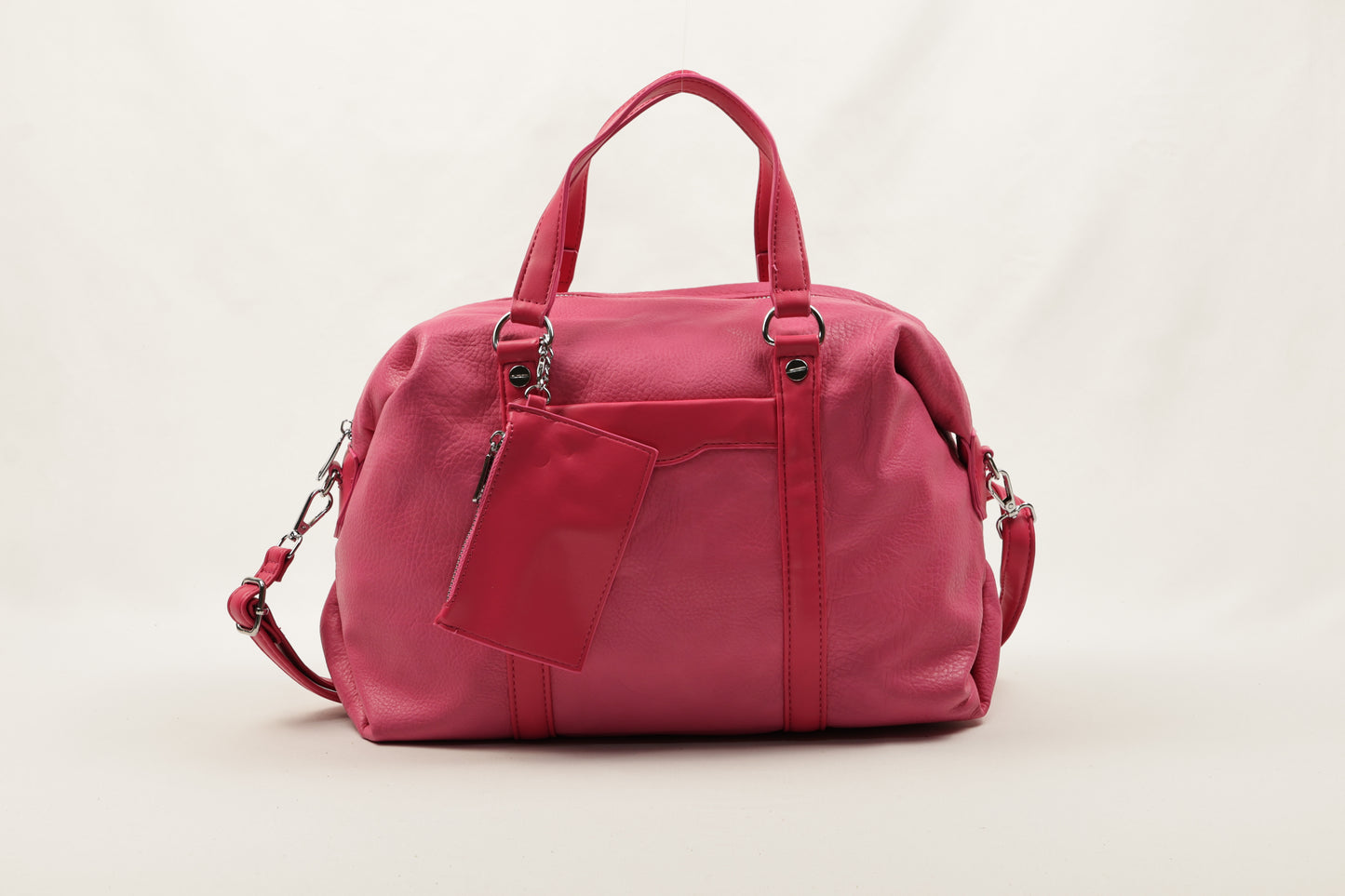 Chic Cream PU Leather Duffle Bag by PLLCD - Large Capacity Travel & Daily Handbag with Adjustable Long Strap