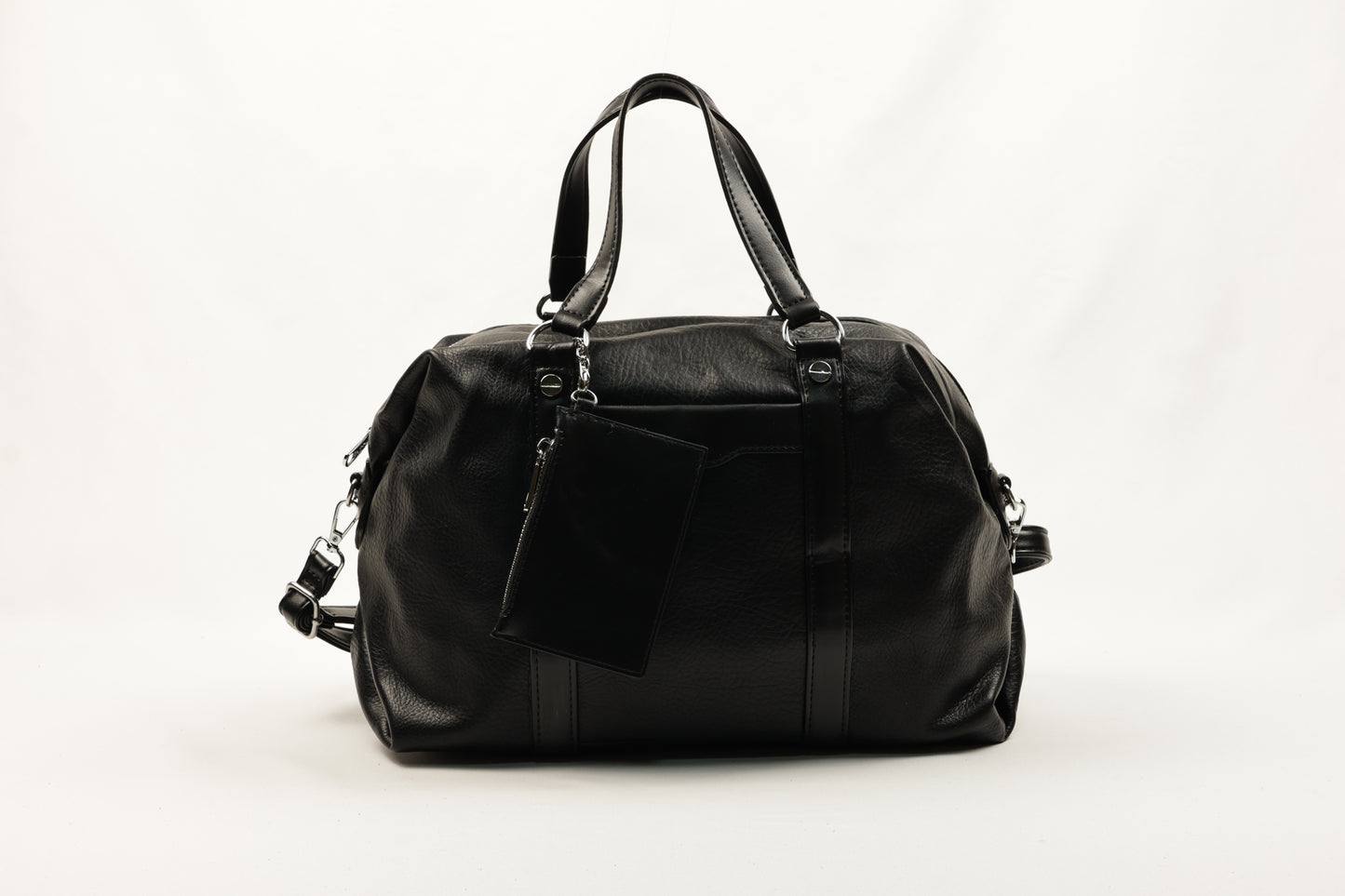 Chic Cream PU Leather Duffle Bag by PLLCD - Large Capacity Travel & Daily Handbag with Adjustable Long Strap