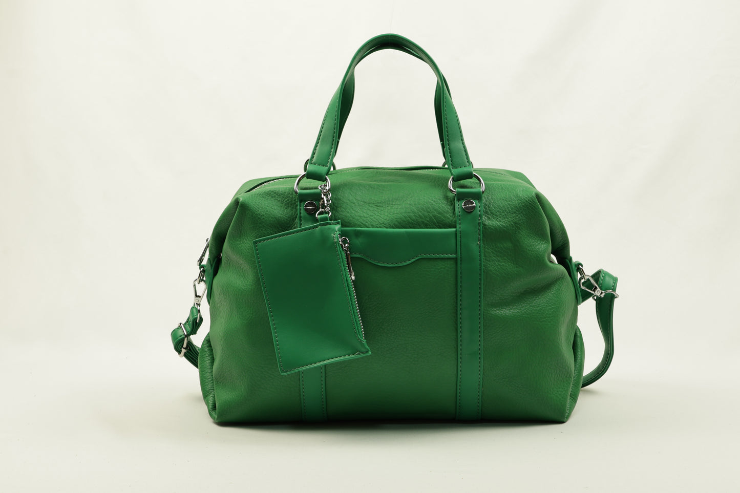 Chic Cream PU Leather Duffle Bag by PLLCD - Large Capacity Travel & Daily Handbag with Adjustable Long Strap