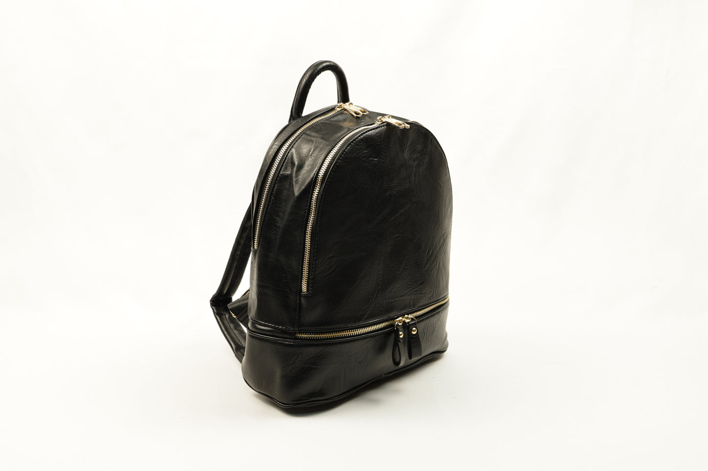 PLLCD Faux Leather Backpack: Streamlined Design with Adjustable Straps (11x28.5x32cm)