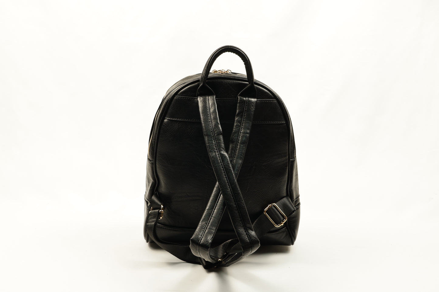 PLLCD Faux Leather Backpack: Streamlined Design with Adjustable Straps (11x28.5x32cm)