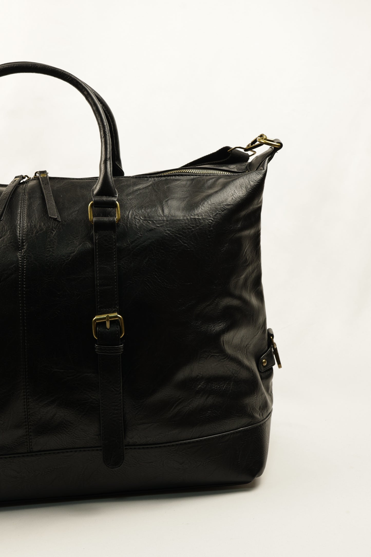 PLLCD Vintage Brown Weekender Bag - 35.5x53x24cm with Adjustable Long Strap (72.5–134cm)