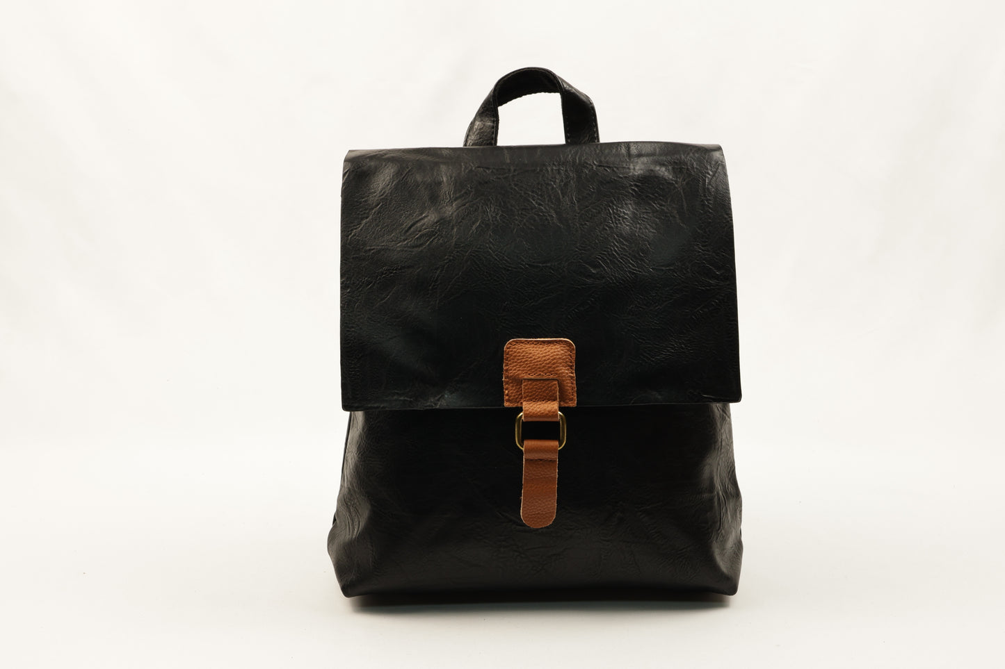 PLLCD Vintage Gray Backpack - 29.5x9.5x32cm with Retro Buckle Detail