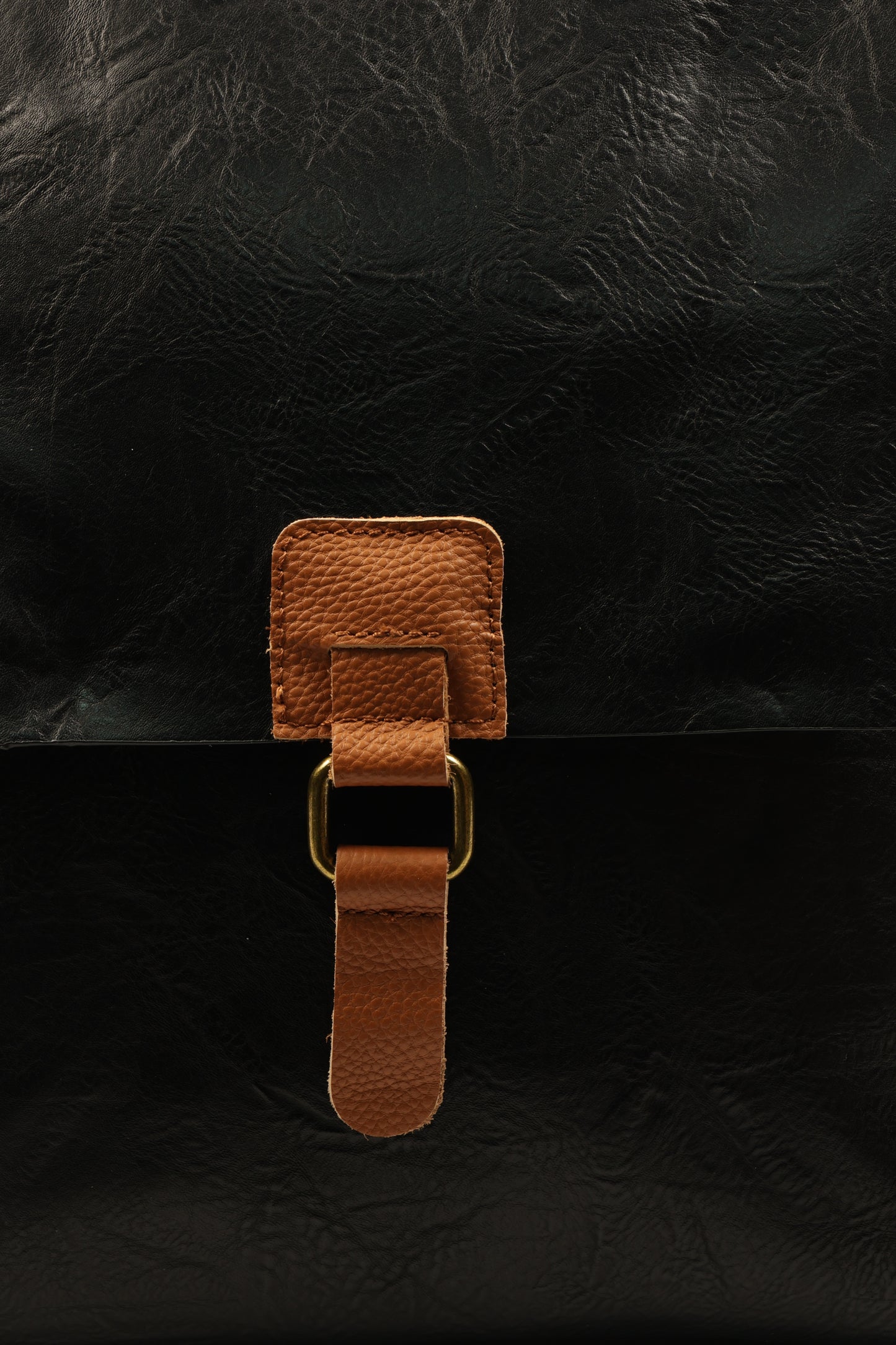 PLLCD Vintage Gray Backpack - 29.5x9.5x32cm with Retro Buckle Detail