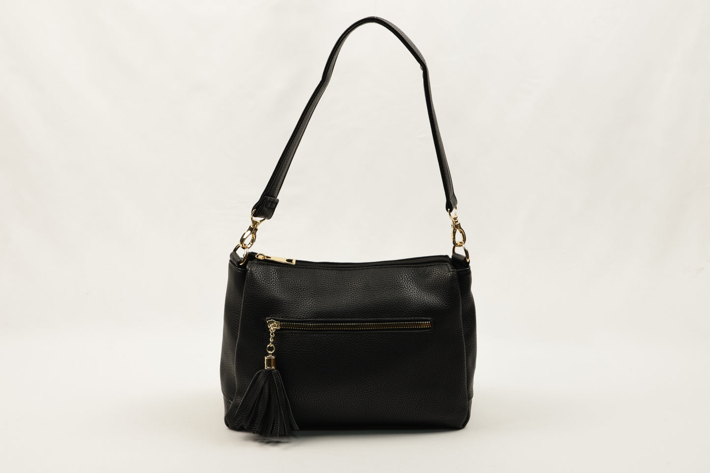 PLLCD Metallic Gray Shoulder & Crossbody Bag - 11x28x17.5cm with Adjustable Long Strap (73–135cm)