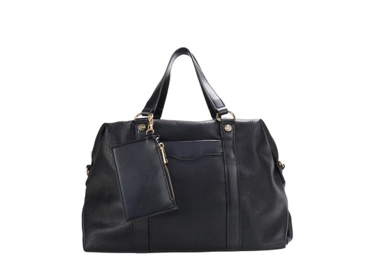 PLLCD PU Leather Tote Handbag – 34.5×16.5×23.5 cm Fashion Casual Shoulder Bag with Pouch