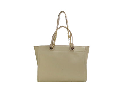 PLLCD PU Leather Tote Bag – Elegant Shoulder Handbag with Chain Strap Detailing, Spacious Everyday Carryall