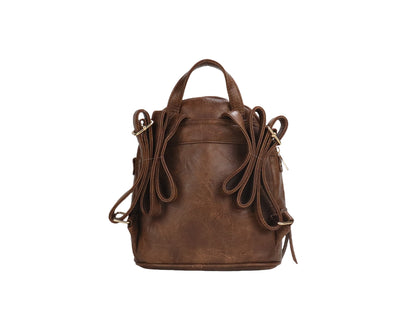 PLLCD Women’s PU Leather Mini Backpack – Casual Fashion Shoulder Bag 21.5×12×24 cm Travel School Daypack