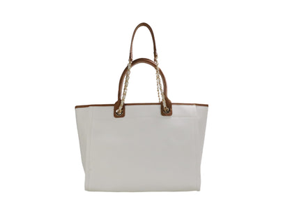 PLLCD PU Leather Tote Bag – Elegant Shoulder Handbag with Chain Strap Detailing, Spacious Everyday Carryall