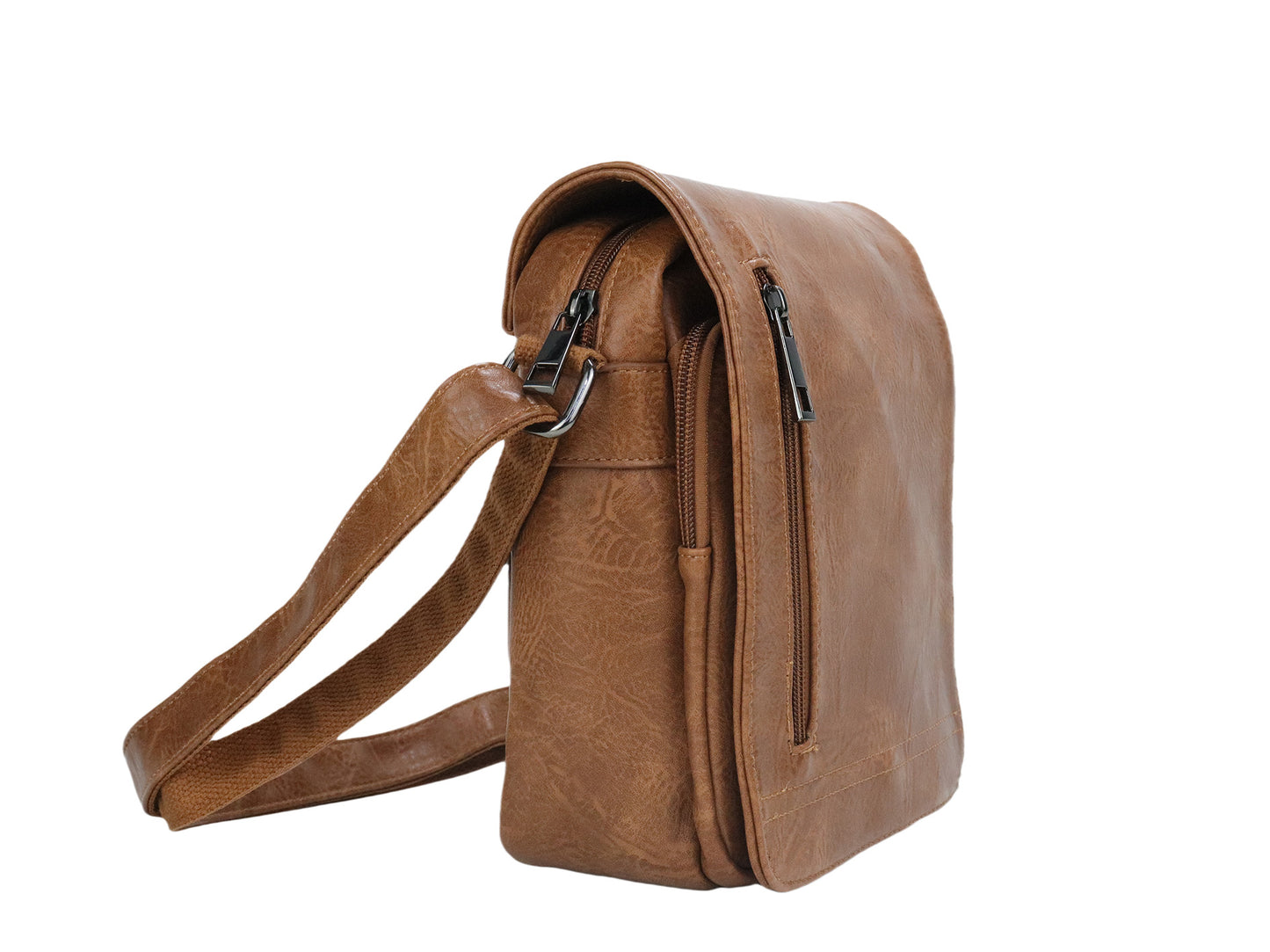 PLLCD Men's Crossbody Shoulder Bag – PU Leather Messenger with Multiple Pockets