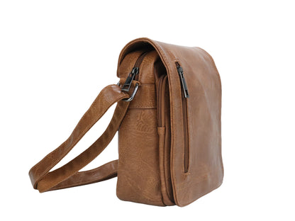 PLLCD Men's Crossbody Shoulder Bag – PU Leather Messenger with Multiple Pockets