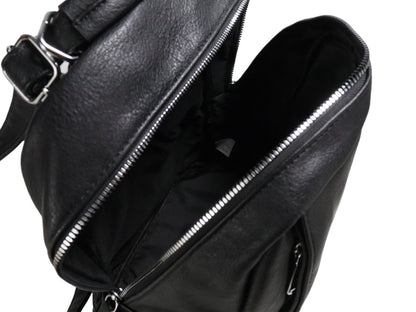 PLLCD Medium PU Leather Backpack – 27×12.5×31.5 cm Fashion Casual Travel & Work Bag