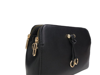 PLLCD Women’s Crossbody Shoulder Bag – Elegant PU Leather Handbag with Gold Ring Detail
