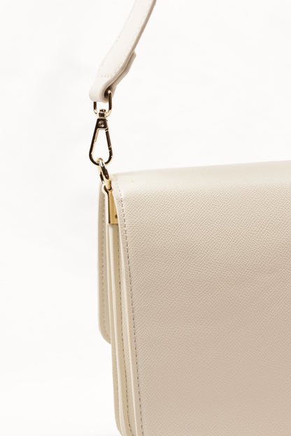 PLLCD Elegant Beige PU Leather Crossbody Bag - Chic & Compact Handbag with Adjustable Strap