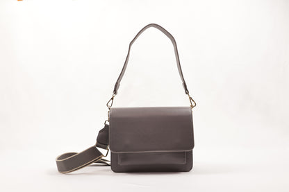 PLLCD Elegant Beige PU Leather Crossbody Bag - Chic & Compact Handbag with Adjustable Strap
