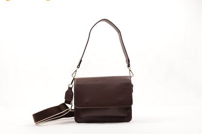 PLLCD Elegant Beige PU Leather Crossbody Bag - Chic & Compact Handbag with Adjustable Strap