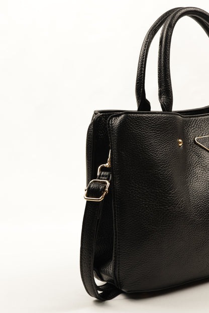 PLLCD Elegant Beige PU Leather Tote Bag - Stylish & Spacious Handbag with Adjustable Strap