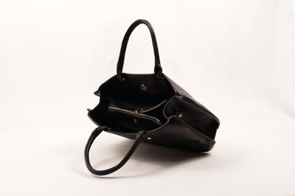 PLLCD Elegant Beige PU Leather Tote Bag - Stylish & Spacious Handbag with Adjustable Strap
