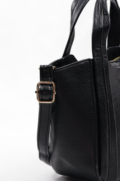 PLLCD Elegant Navy Blue PU Leather Tote Bag with Detachable Small Pouch - Stylish & Spacious Handbag with Adjustable Strap