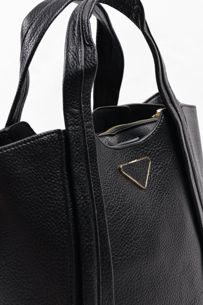 PLLCD Elegant Navy Blue PU Leather Tote Bag with Detachable Small Pouch - Stylish & Spacious Handbag with Adjustable Strap