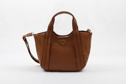 PLLCD Elegant Navy Blue PU Leather Tote Bag with Detachable Small Pouch - Stylish & Spacious Handbag with Adjustable Strap