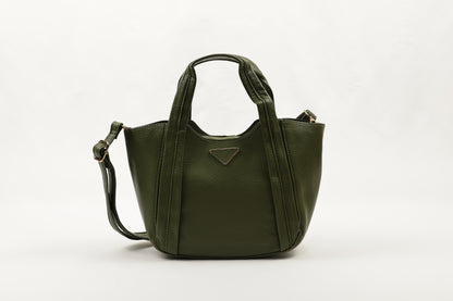 PLLCD Elegant Navy Blue PU Leather Tote Bag with Detachable Small Pouch - Stylish & Spacious Handbag with Adjustable Strap