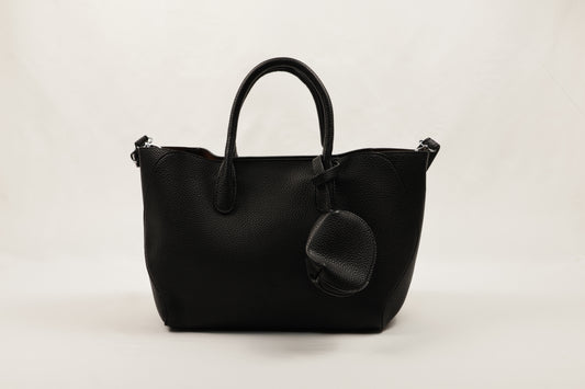 PLLCD Premium Purple PU Leather Handbag with Removable Mini Pouch & Adjustable Strap - Stylish Tote for Everyday Use