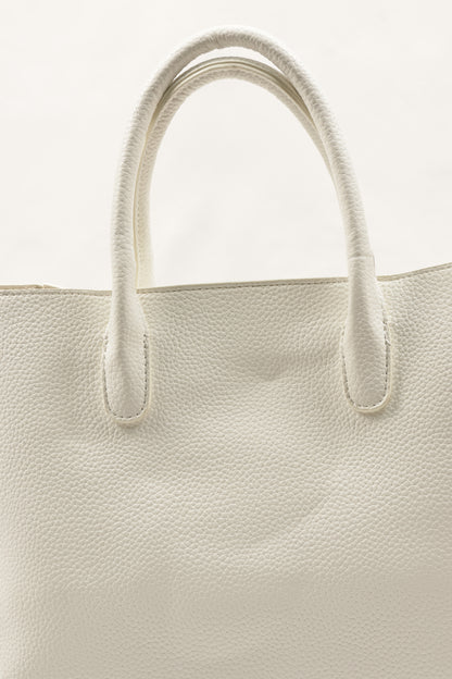PLLCD Premium Purple PU Leather Handbag with Removable Mini Pouch & Adjustable Strap - Stylish Tote for Everyday Use