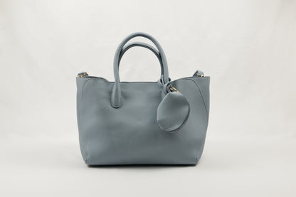 PLLCD Elegant White PU Leather Handbag with Detachable Small Pouch - Spacious & Stylish Tote Bag with Adjustable Strap