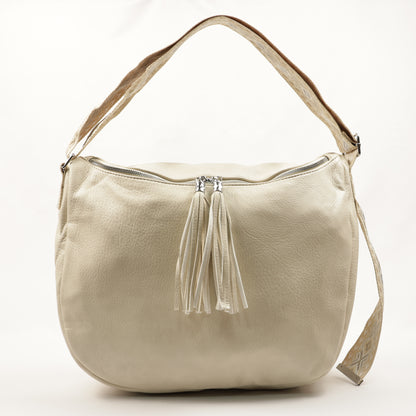 👜 PLLCD PU Leather Shoulder Bag for Women – Large Hobo Crossbody with Tassel Design & Adjustable Strap