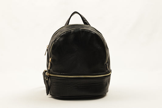 🎒 PLLCD PU Leather Mini Backpack for Women – Stylish Small Rucksack with Multiple Zipper Pockets for Daily, Travel & Work