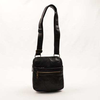 PLLCD PU Leather Crossbody Bag – Unisex Small Shoulder Messenger Bag with Zipper Pocket for Everyday & Travel