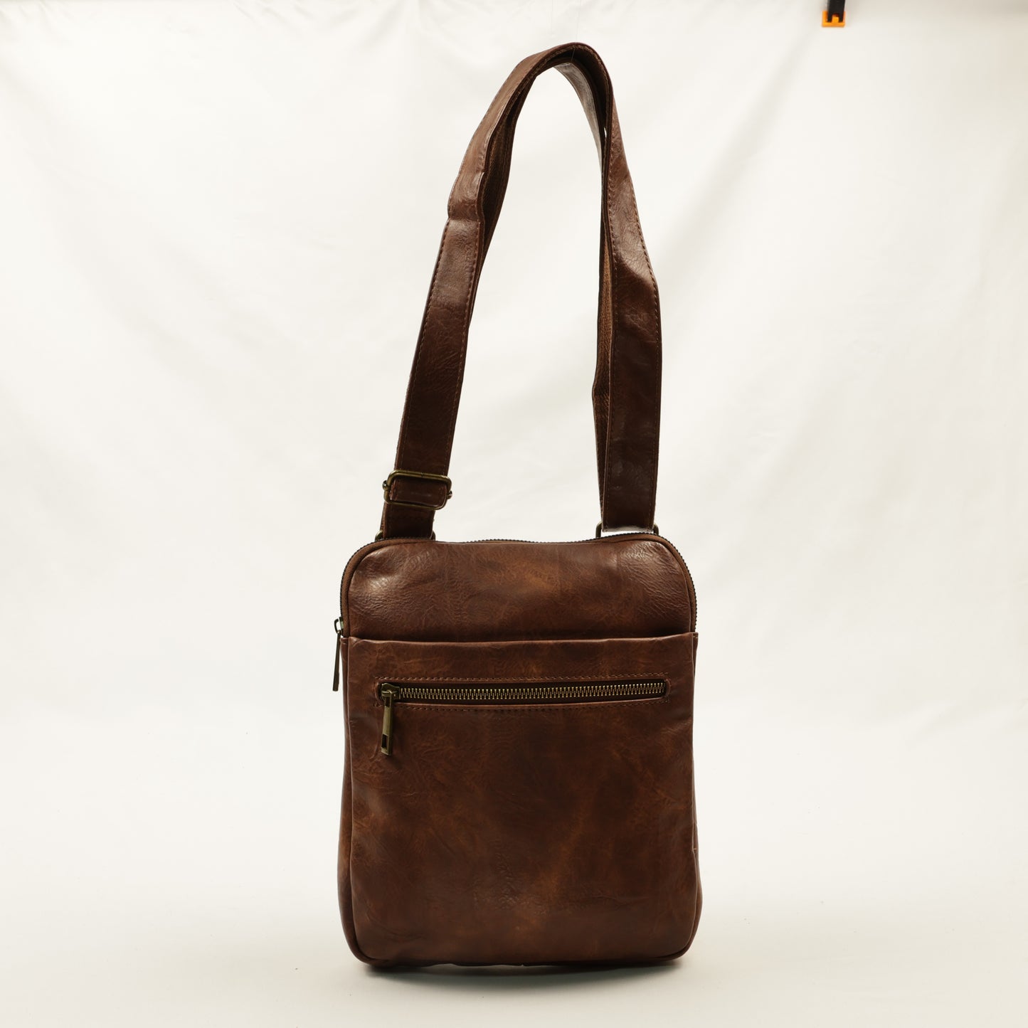 PLLCD Vintage Black PU Leather Crossbody Bag - Stylish & Convenient for Everyday