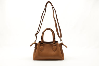 PLLCD Women's Stylish PU Leather Handbag - 11x25x14cm Versatile Tan Tote with Adjustable Long Strap (75-136.5cm) - Fashion Crossbody Shoulder Bag for Daily Use