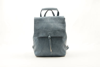 PLLCD Women’s PU Leather Backpack – Stylish Blue Fashion Rucksack, Casual Shoulder Bag for Work, School & Travel