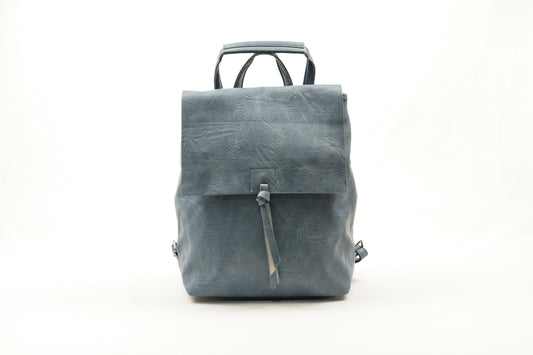 PLLCD Women’s PU Leather Backpack – Stylish Blue Fashion Rucksack, Casual Shoulder Bag for Work, School & Travel