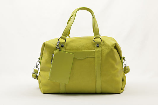 Chic Cream PU Leather Duffle Bag by PLLCD - Large Capacity Travel & Daily Handbag with Adjustable Long Strap