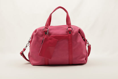 Chic Cream PU Leather Duffle Bag by PLLCD - Large Capacity Travel & Daily Handbag with Adjustable Long Strap