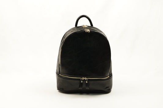 PLLCD Faux Leather Backpack: Streamlined Design with Adjustable Straps (11x28.5x32cm)