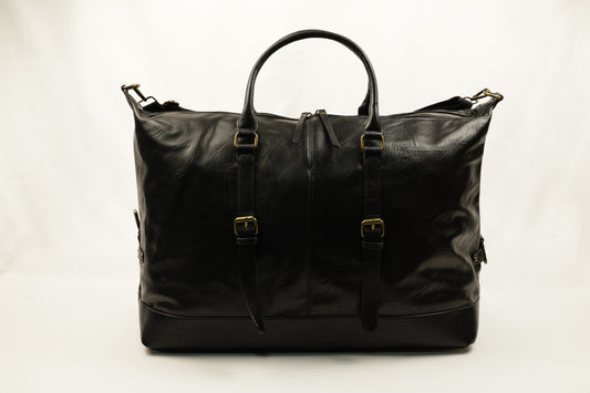 PLLCD Vintage Brown Weekender Bag - 35.5x53x24cm with Adjustable Long Strap (72.5–134cm)