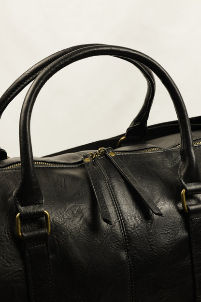 PLLCD Vintage Brown Weekender Bag - 35.5x53x24cm with Adjustable Long Strap (72.5–134cm)