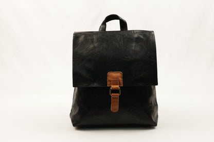 PLLCD Vintage Gray Backpack - 29.5x9.5x32cm with Retro Buckle Detail