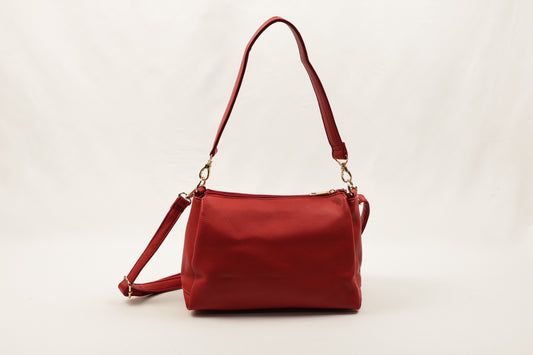PLLCD Metallic Gray Shoulder & Crossbody Bag - 11x28x17.5cm with Adjustable Long Strap (73–135cm)