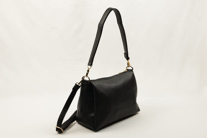 PLLCD Metallic Gray Shoulder & Crossbody Bag - 11x28x17.5cm with Adjustable Long Strap (73–135cm)
